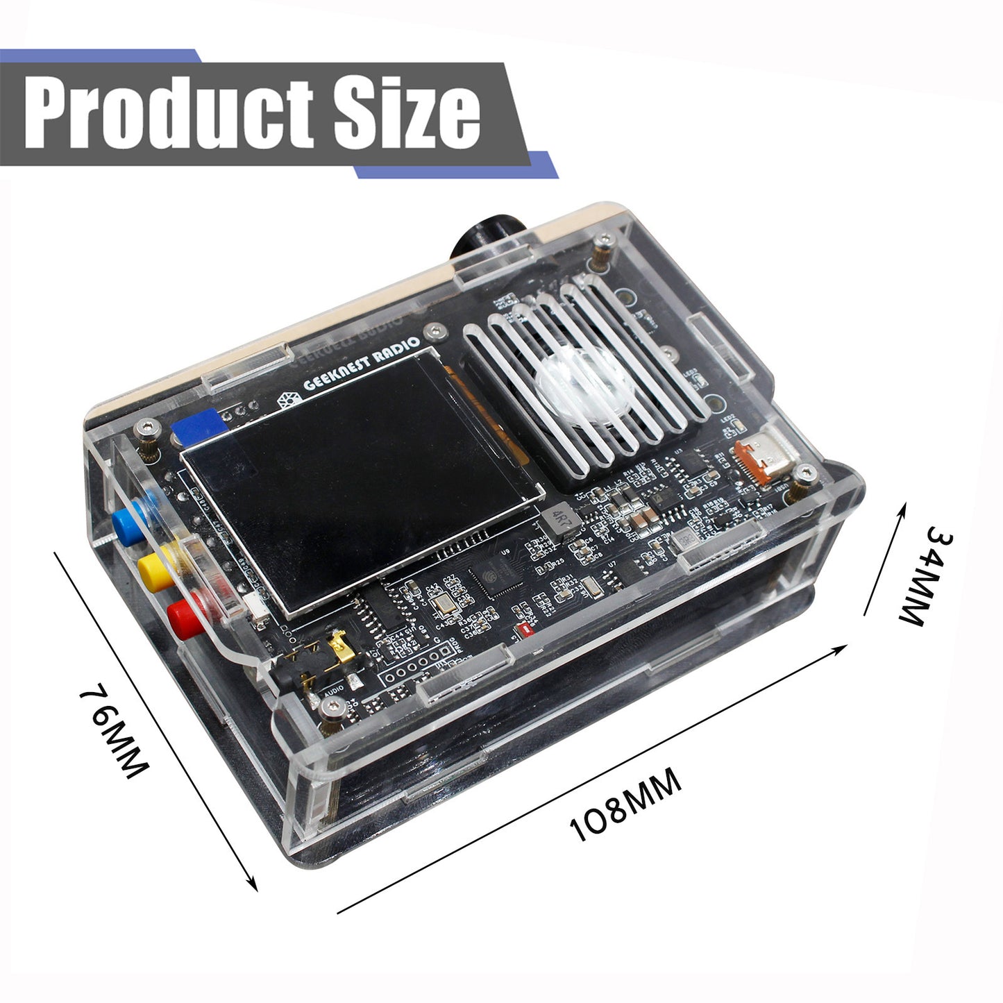 DIY Radio Kit Portable Shortwave Radio Receiver FM AM MW SW Air SSB LSB USB Full Band Radio Receiver for Hams Big Speaker & Best Reception for Adults Student STEM Education