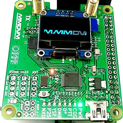 MMDVM Duplex Hotspot Module Dual Hat V1.5.2 Support P25 DMR YSF NXDN DMR Slot 1 + Slot 2 for Raspberry pi with USB Port (with OLED)
