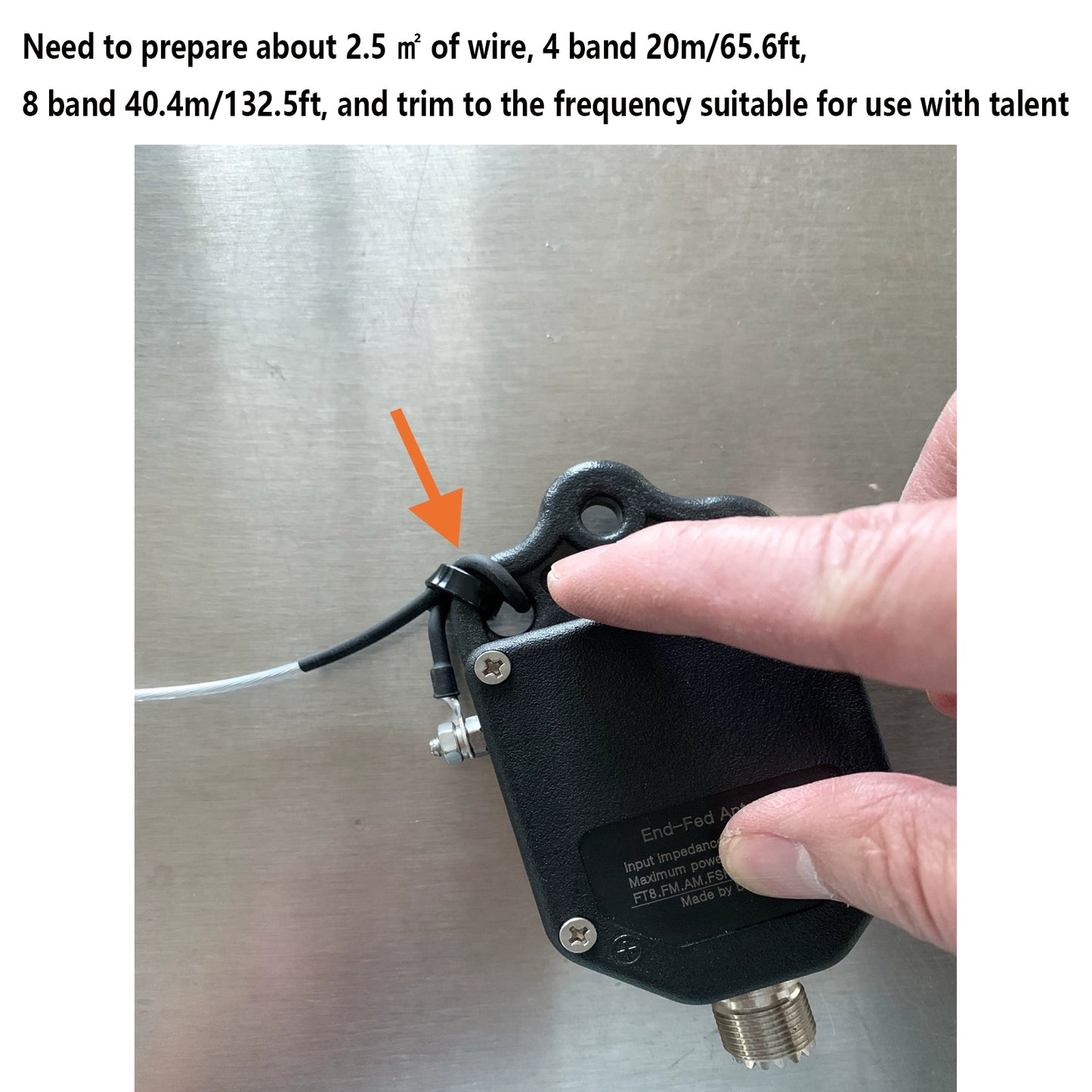 Upgraded 150W HF End Fed Antenna, 1-30MHz CW FM AM FT4 FT8 SSB End Fed Half Wave Radio Antenna 4 Band 8 Band for Outdoor 1:64 1:49