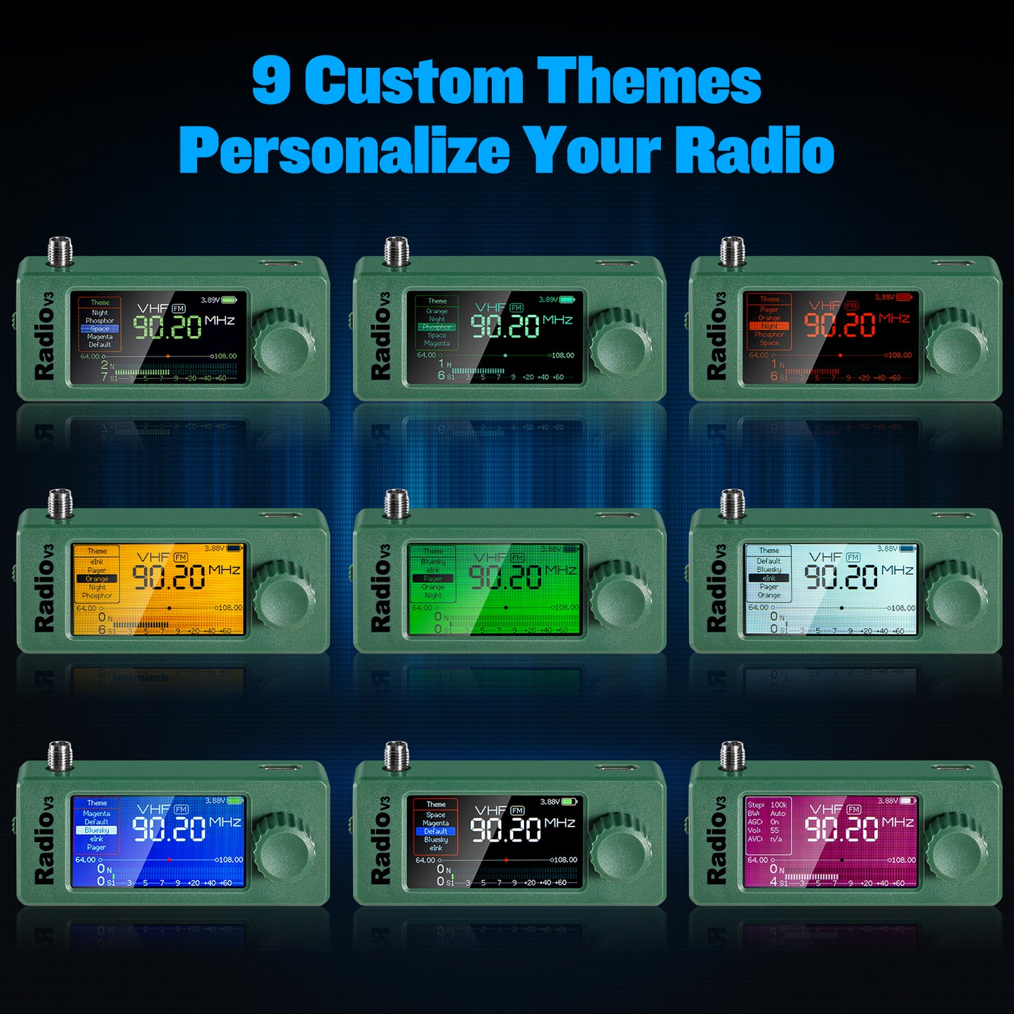 GOOZEEZOO Si4732-ESP32 V3 Mini Radio Pocket Shortwave Radio Receiver | Mode: AM/FM/LSB/USB Band: HF SW MW VHF All Band Radio Receiver | 800mAh Battery for Outdoor Adventures, Travel, and Daily Use