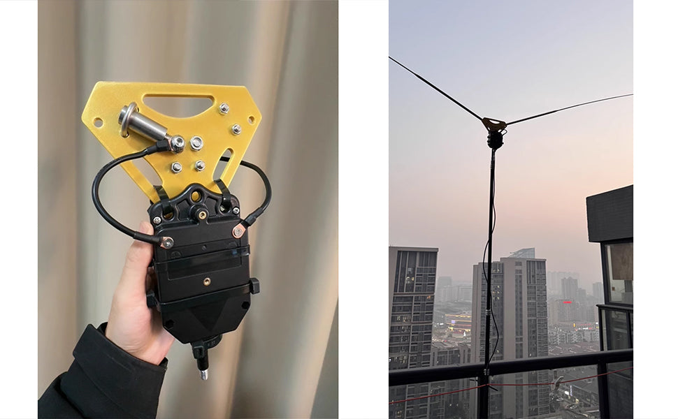 1:1 Current Balun, 1-54MHz 2000W High Power HF Shortwave Balun 64mm Large Ferrite Core, Ultra-Low SWR, Waterproof & UV-Resistant, Multi-Mount Design For 50Ohm Yagi/V-Type/Dipole Antennas