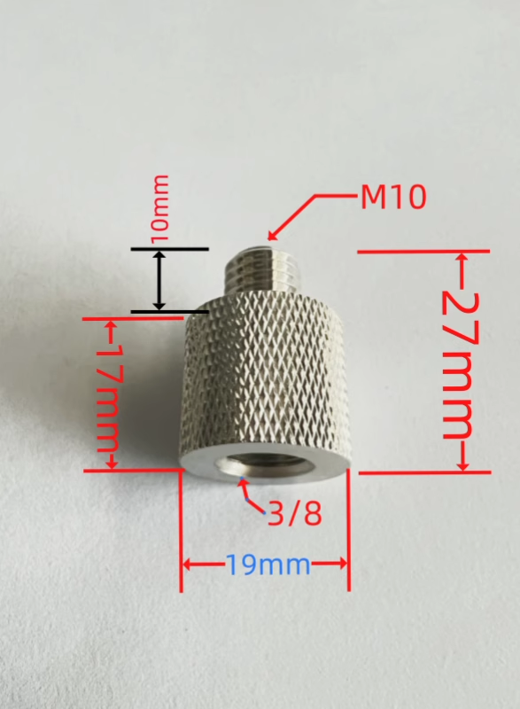 GOOZEEZOO M10 to 3/8 Aluminum Alloy Screw Mount Adapter for V Antenna JPC-12 JPC-7 JPC-350 HF Antenna