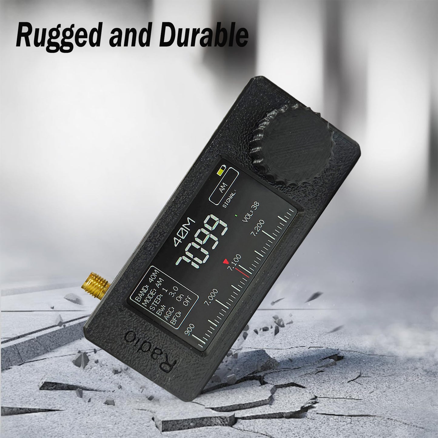 Si4732 Mini Radio Portable Shortwave Radio Receiver with 9" IPS Display |AM/FM/SW/LW/RDS Telescopic & Loop Antenna for Outdoor Adventures, Travel, and Daily Use