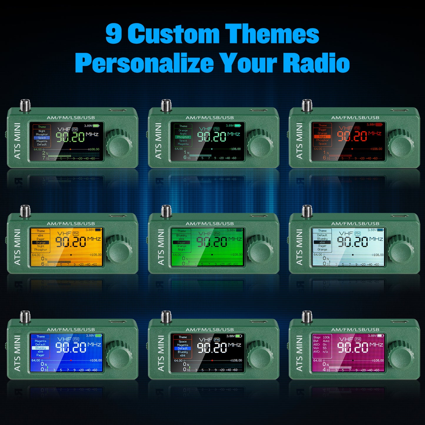 GOOZEEZOO Si4732-ESP32 V3.2 Mini Radio Pocket Shortwave Radio Receiver | Mode: AM/FM/LSB/USB Band: HF SW MW VHF All Band Radio Receiver | 800mAh Battery for Outdoor Adventures, Travel, and Daily Use