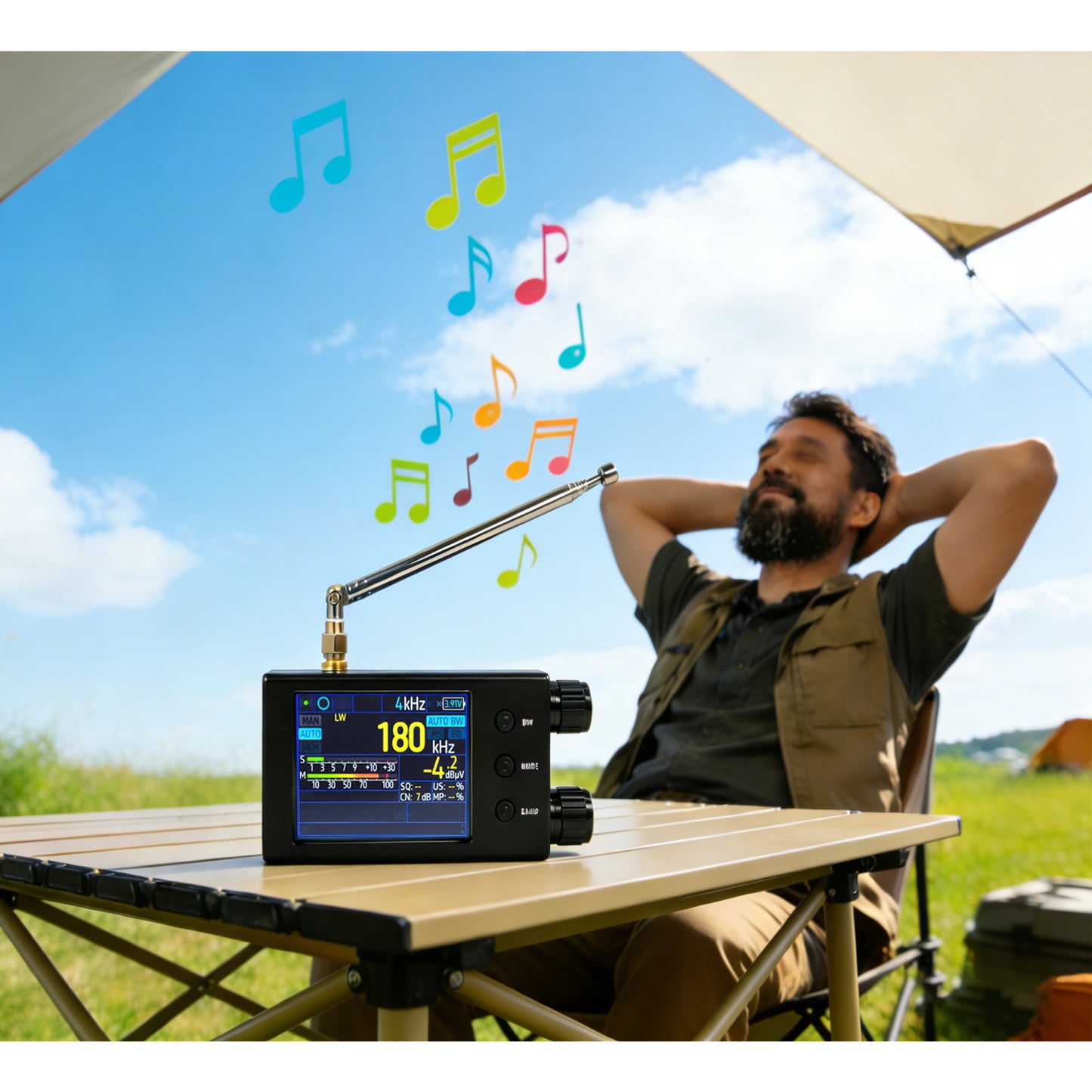 GOOZEEZOO TEF6686 Pocket Mini Radio V2.2 | FM/AM/SW/LW/MW Shortwave Radio Receiver with RDS | 2.8-Inch Touchscreen Color Display, CNC Aluminum Alloy Shell, 1000mAh Battery for Travel and Daily Use