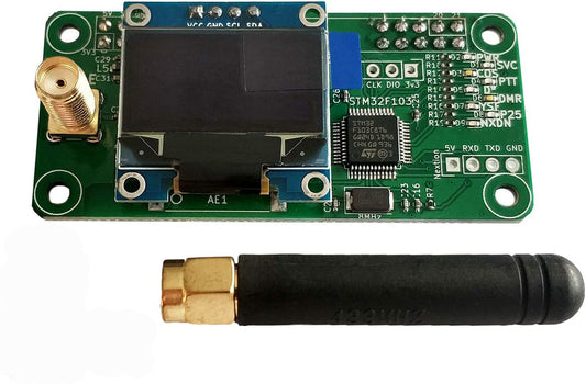 MMDVM Hotspot Board (V1.5.2) + Antenna Support UHF VHF Support P25 DMR YSF DSTAR NXDN POCSAG for Raspberry Pi-Zero W, Pi 3 (OLED Board)