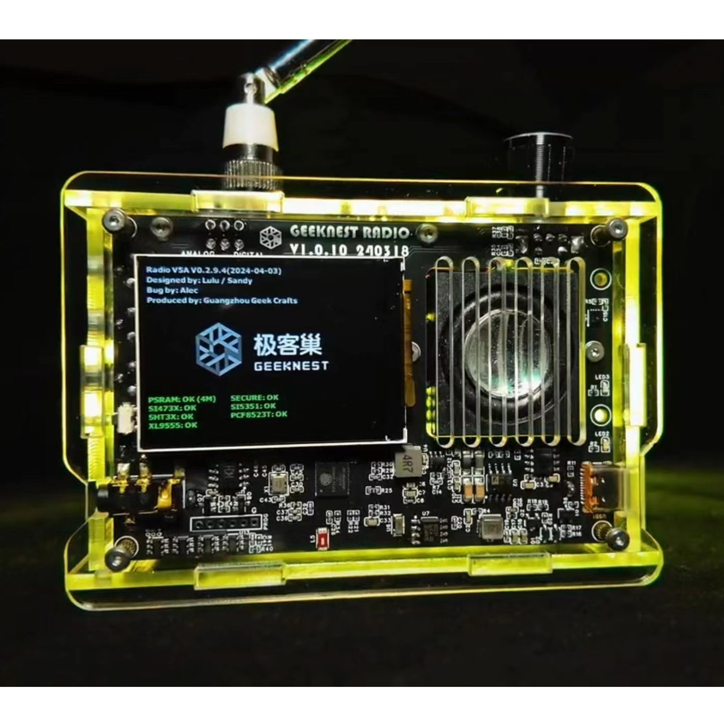 DIY Radio Kit Portable Shortwave Radio Receiver FM AM MW SW Air SSB LSB USB Full Band Radio Receiver for Hams with AM/SW Donut Antenna & Hi-Z Amplifier