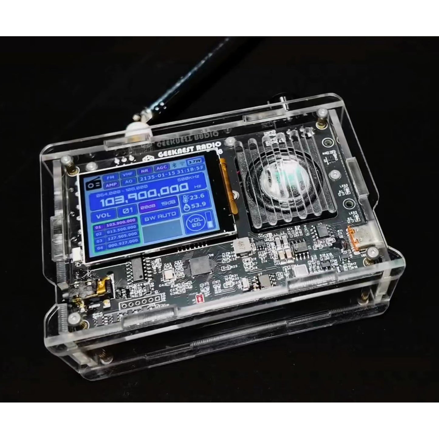 DIY Radio Kit Portable Shortwave Radio Receiver FM AM MW SW Air SSB LSB USB Full Band Radio Receiver for Hams Big Speaker & Best Reception for Adults Student STEM Education