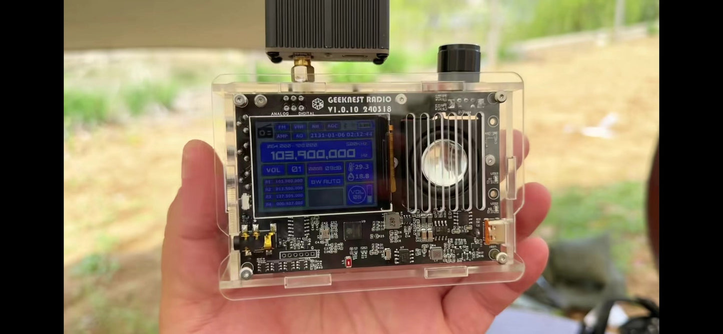 DIY Radio Kit Portable Shortwave Radio Receiver FM AM MW SW Air SSB LSB USB Full Band Radio Receiver for Hams with AM/SW Donut Antenna & Hi-Z Amplifier