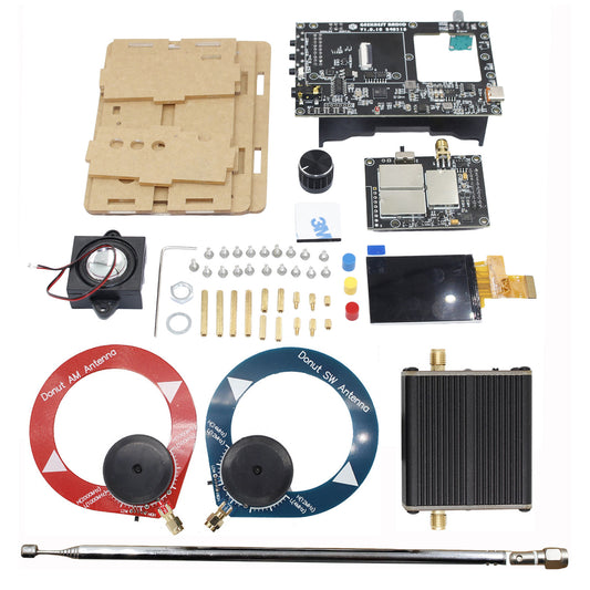 DIY Radio Kit Portable Shortwave Radio Receiver FM AM MW SW Air SSB LSB USB Full Band Radio Receiver for Hams with AM/SW Donut Antenna & Hi-Z Amplifier