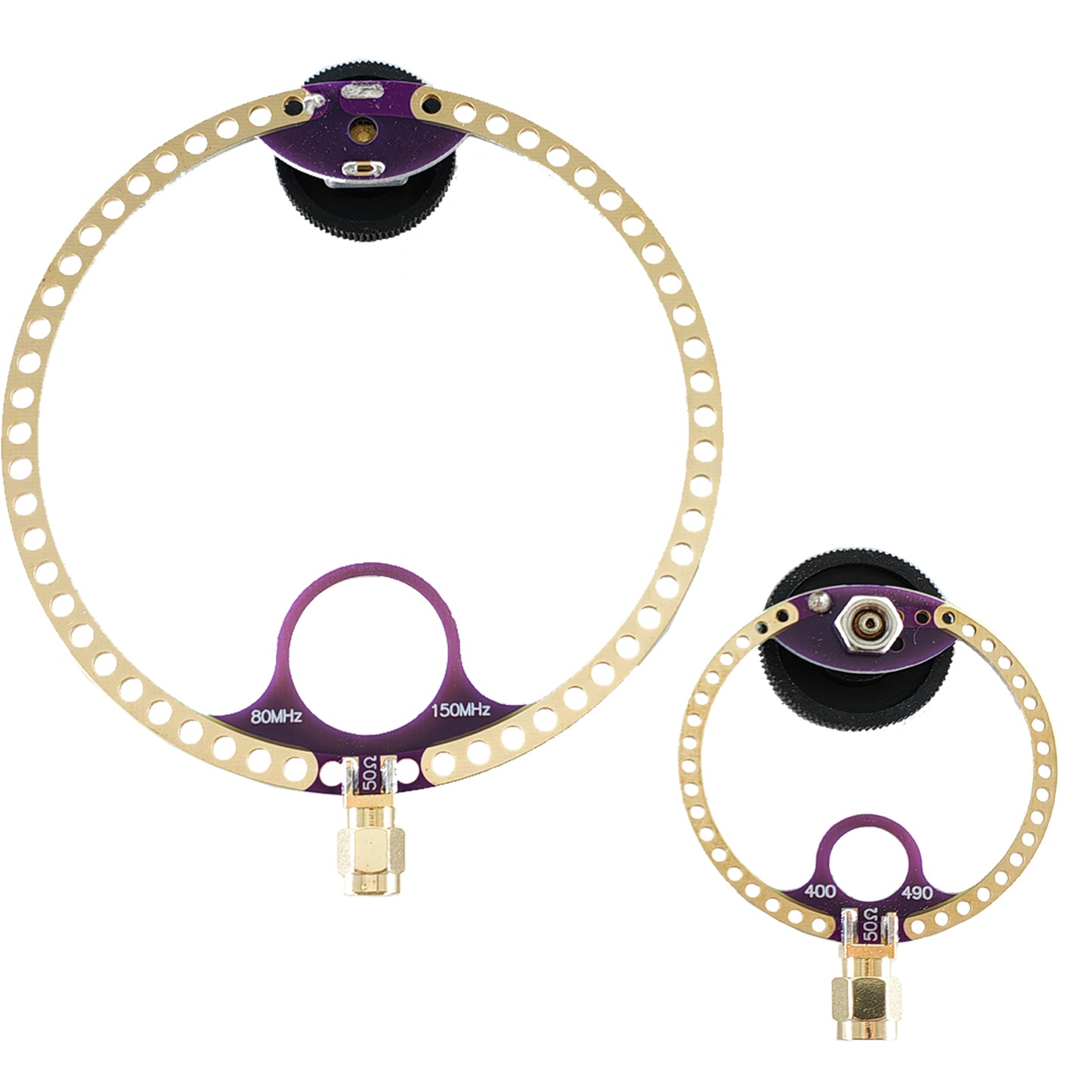 GOOZEEZOO 2pcs Donut VHF UHF FM 400M-470MHz 80M-150MHz Mini Loop Antenna for HFDY Malachite DSP DSP2 Radio Receiver