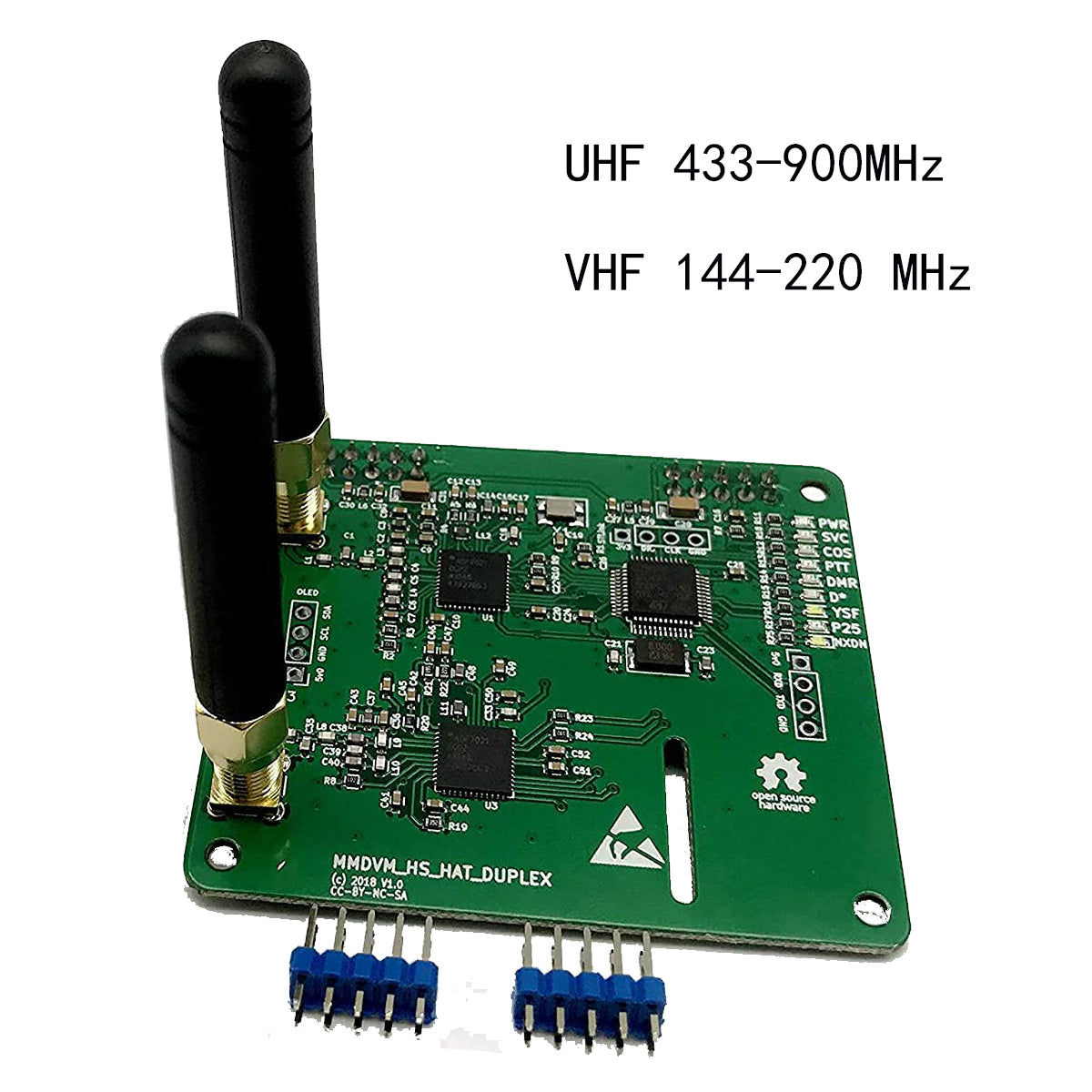 GOOZEEZOO V1.5.2 MMDVM Duplex Dual Hotspot Hat Supports DMR Slot1+Slot2/P25/D-Star/YSF/NXDN, VHF&UHF Coverage, Pre-flashed Firmware, Compatible with Raspberry Pi