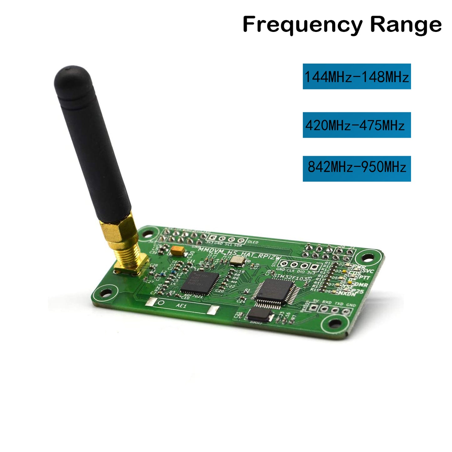 MMDVM Hotspot Board (V1.5.2) + Antenna Support UHF VHF Support P25 DMR YSF DSTAR NXDN POCSAG for Raspberry Pi-Zero W, 2W, Pi 3, 3B, 3B +, 4