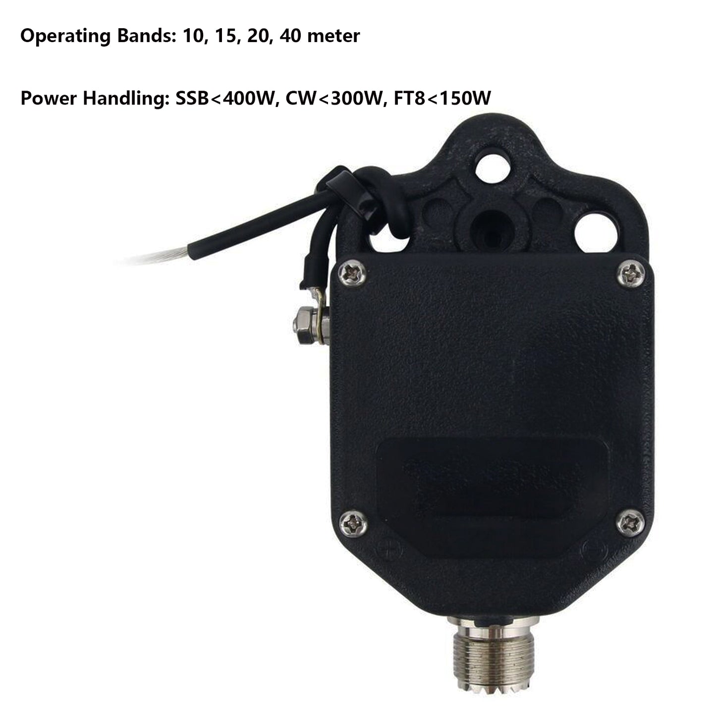 JYR4010-400W End Fed Half Wave Antenna 400W Shortwave Radio Antenna 4 Band 10m 15m 20m 40m Long Wire Antenna 1:64 Balun No Tuning