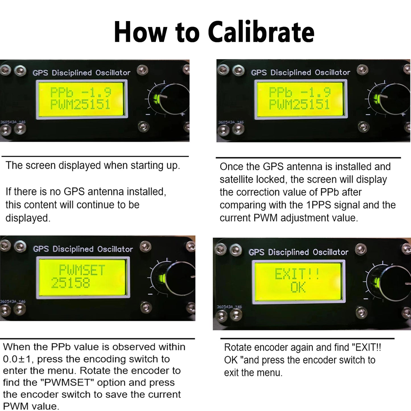 2024 Upgraded GPSDO NEO-6M Global Positioning System Disciplined Oscillator Accurate & Fast: ±0.001Hz/Square Wave (Without Power Supply)