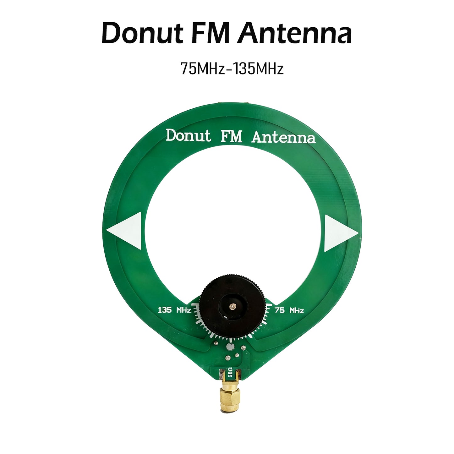 GOOZEEZOO Donut FM Mini Loop Antenna 75MHz-135MHz SMA Male Connector, 5W High Power