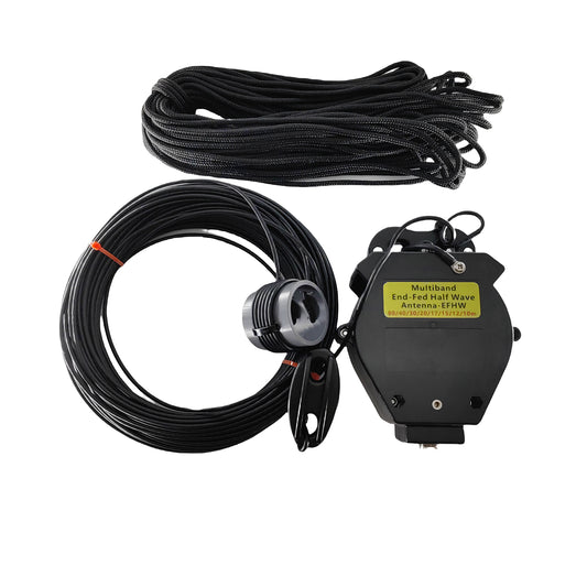 JYR8010-400W End Fed Half Wave Antenna, 400W Shortwave Radio Antenna 8 Band 10m 12m 15m 17m 20m 30m 40m 80m Long Wire Antenna, 1:64 Balun No Tuning