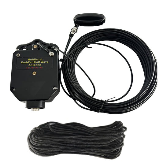 JYR4010-150W End Fed Half Wave Antenna, 150W Shortwave Radio Antenna, 4 Band 10m 15m 20m 40m Long Wire Antenna, 1:64 Balun No Tuning (Black)
