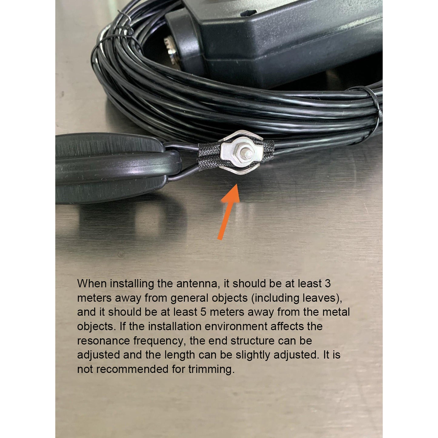 JYR4010-150W End Fed Half Wave Antenna, 150W Shortwave Radio Antenna, 4 Band 10m 15m 20m 40m Long Wire Antenna, 1:64 Balun No Tuning (Black)