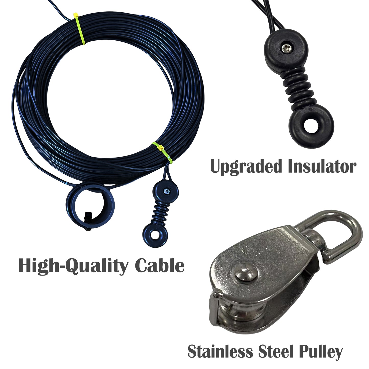 GOOZEEZOO 1:1 Balun Antenna 4010 1000W Multi-band Inverted V-shaped Antenna 10m 15m 20m 40m 4 Band Long Wire Antenna (Rope Length: 30m/98.4ft)