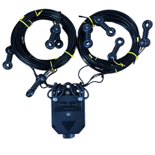 GOOZEEZOO 1:1 Balun Antenna 4010 1000W Multi-band Inverted V-shaped Antenna 10m 15m 20m 40m 4 Band Long Wire Antenna (Rope Length: 30m/98.4ft)