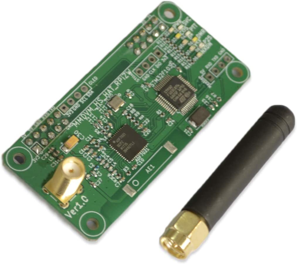 MMDVM Hotspot Board (V1.5.2) + Antenna Support UHF VHF Support P25 DMR YSF DSTAR NXDN POCSAG for Raspberry Pi-Zero W, Pi 3 (OLED Board)