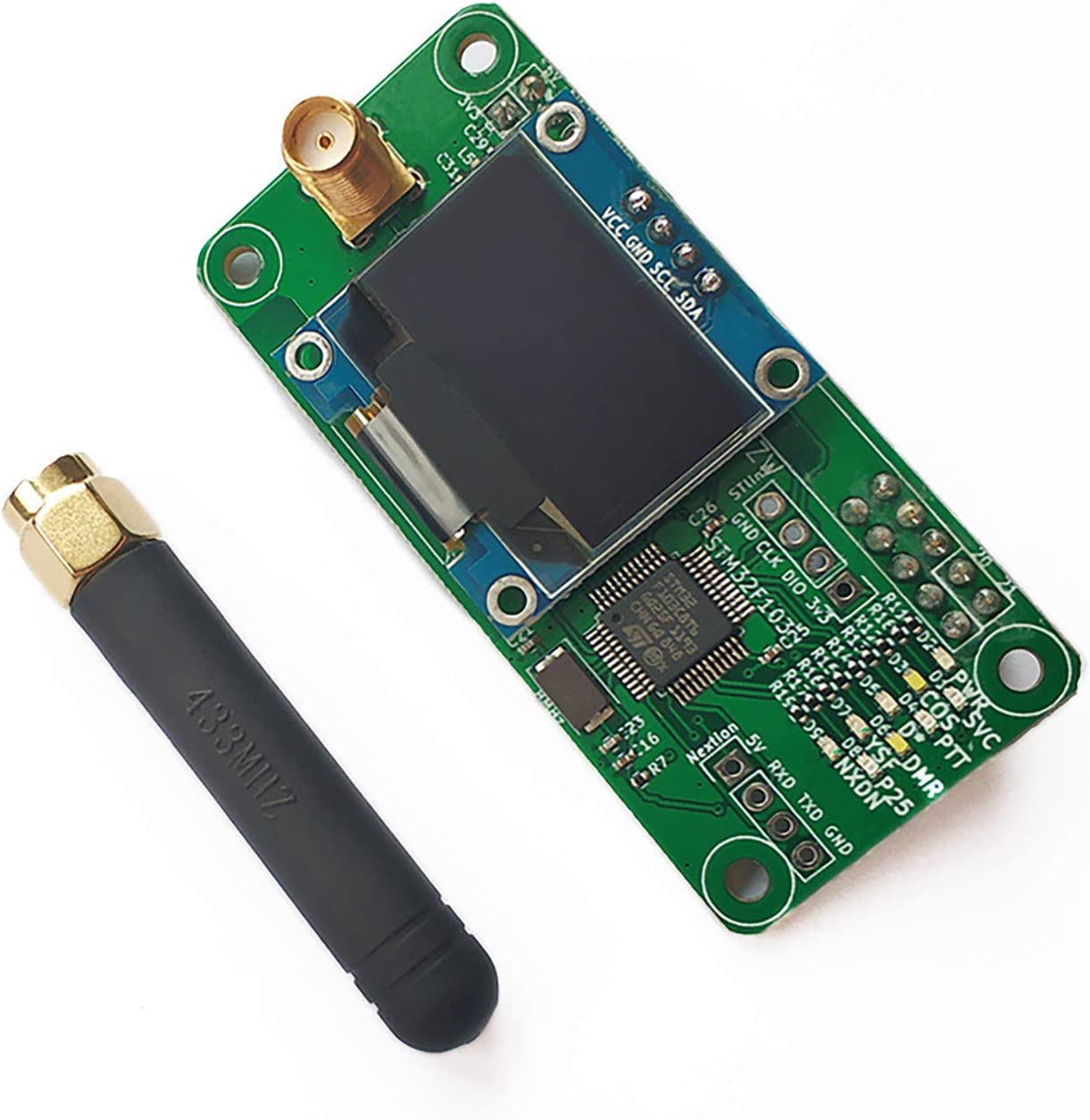 MMDVM Hotspot Board (V1.5.2) + Antenna + OLED Display Aluminium Case MMDVM Pi Hat for Raspbery Pi 3 4 3B 3B+ Zero W Zero 2W Digital Hotspot Ham Radio(Raspberry pi not Included)