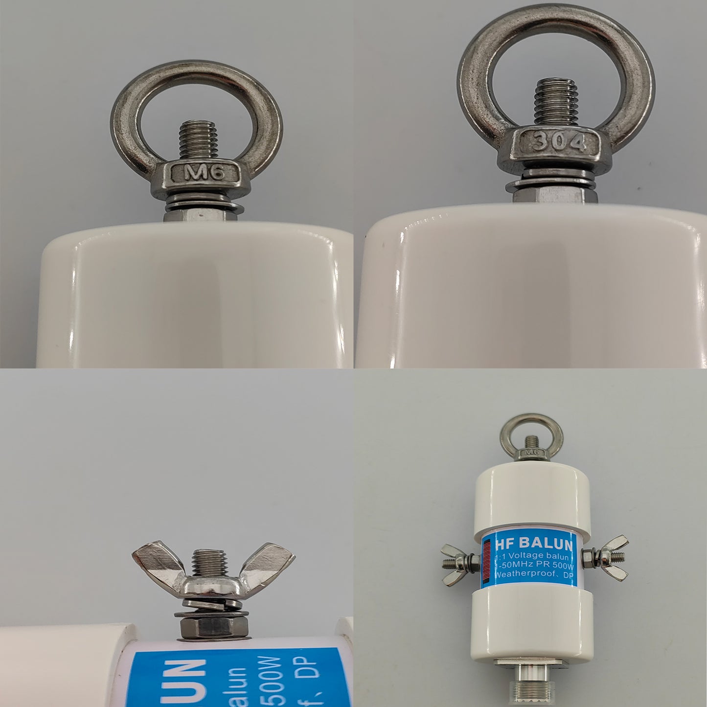 Shortwave Radio Balun Antenna 1:1 Balun Voltage 1-50MHz 500Watt Ham Radio Antenna with UHF Female (SO-239) Connector (DIY Waterproof Antenna)