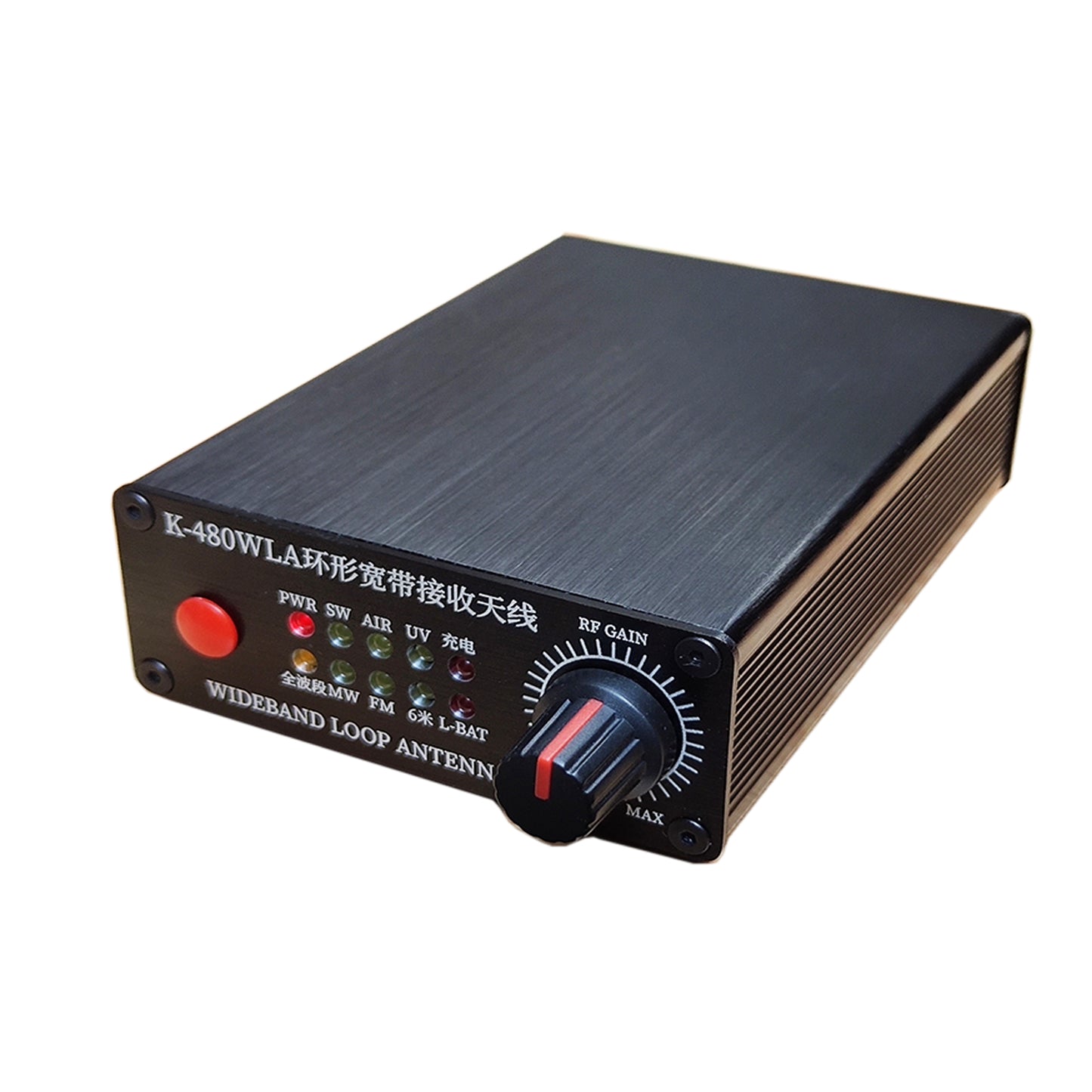 K-480WLA Portable Shortwave Radio Active Loop Antenna 0.5MHz-500MHz Full Band Radio Antenna LW/MW/SW/FM/VHF/HF/Air 6 Meters 30dBi SDR Ham Radio Antenna with 1800mAh Battery（Built-in Filter）