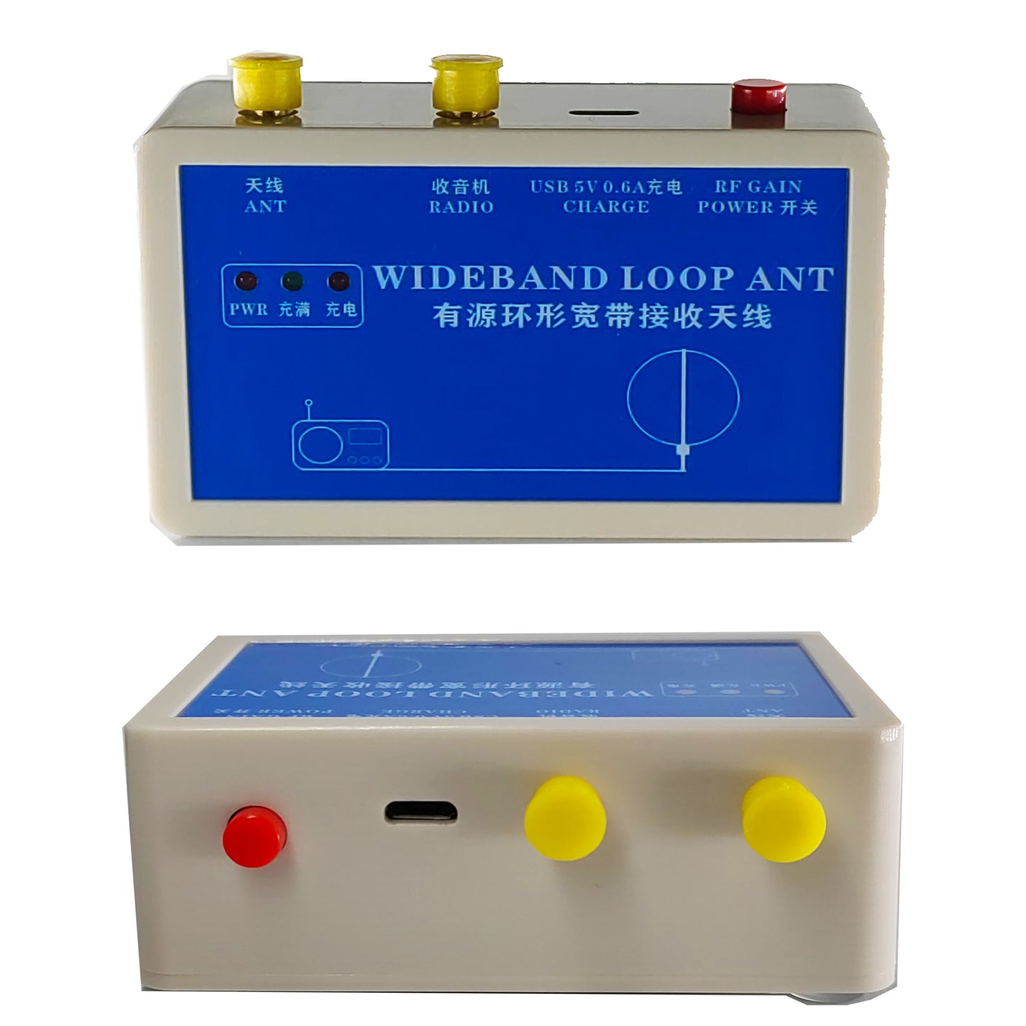 K-180WLA Shortwave Radio Active Loop Antenna 100KHz-180MHz Full Band Radio Antenna LW/MW/SW/FM/VHF 20dBi Magnetic Loop Antenna（10 Meters Feeder)