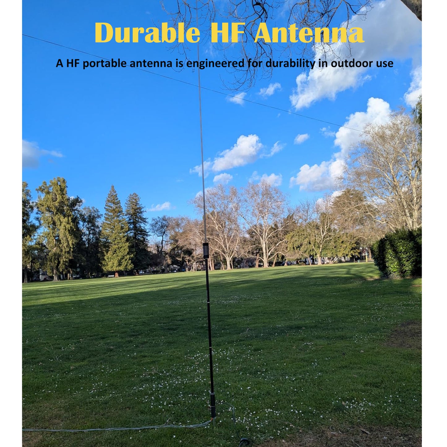 JPC-12 HF Antennas for Ham Radio with Slide Regulator 7MHz-50MHz All Band Hf Vertical Antenna 40m-6m 8 Bands for Outdoor 4.1 Meter(13.5Ft) (M10)