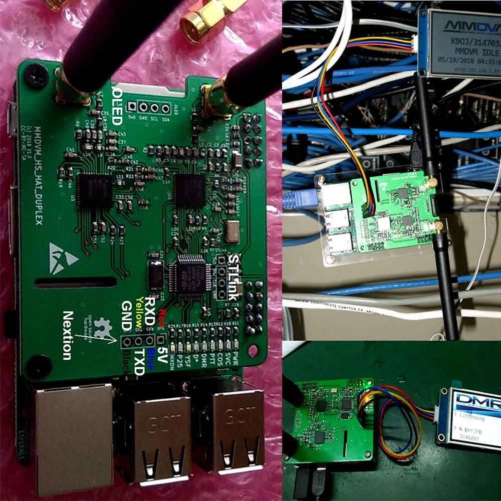 MMDVM Duplex Hotspot Module Dual Hat with V1.47 Support P25 DMR YSF NXDN DMR Slot 1 + Slot 2 for Raspberry pi (Without OLED)