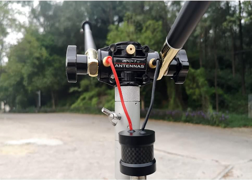 JPC-7 HF Antennas for Ham Radio with Slide Regulator 7MHz-50MHz All Band Hf Vertical Antenna 100W for Outdoor/Balcony/Trip
