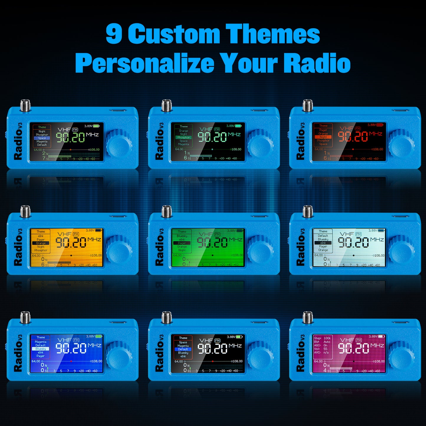 GOOZEEZOO Si4732-ESP32 V3 Mini Radio Pocket Shortwave Radio Receiver | Mode: AM/FM/LSB/USB Band: HF SW MW VHF All Band Radio Receiver | 800mAh Battery for Outdoor Adventures, Travel, and Daily Use