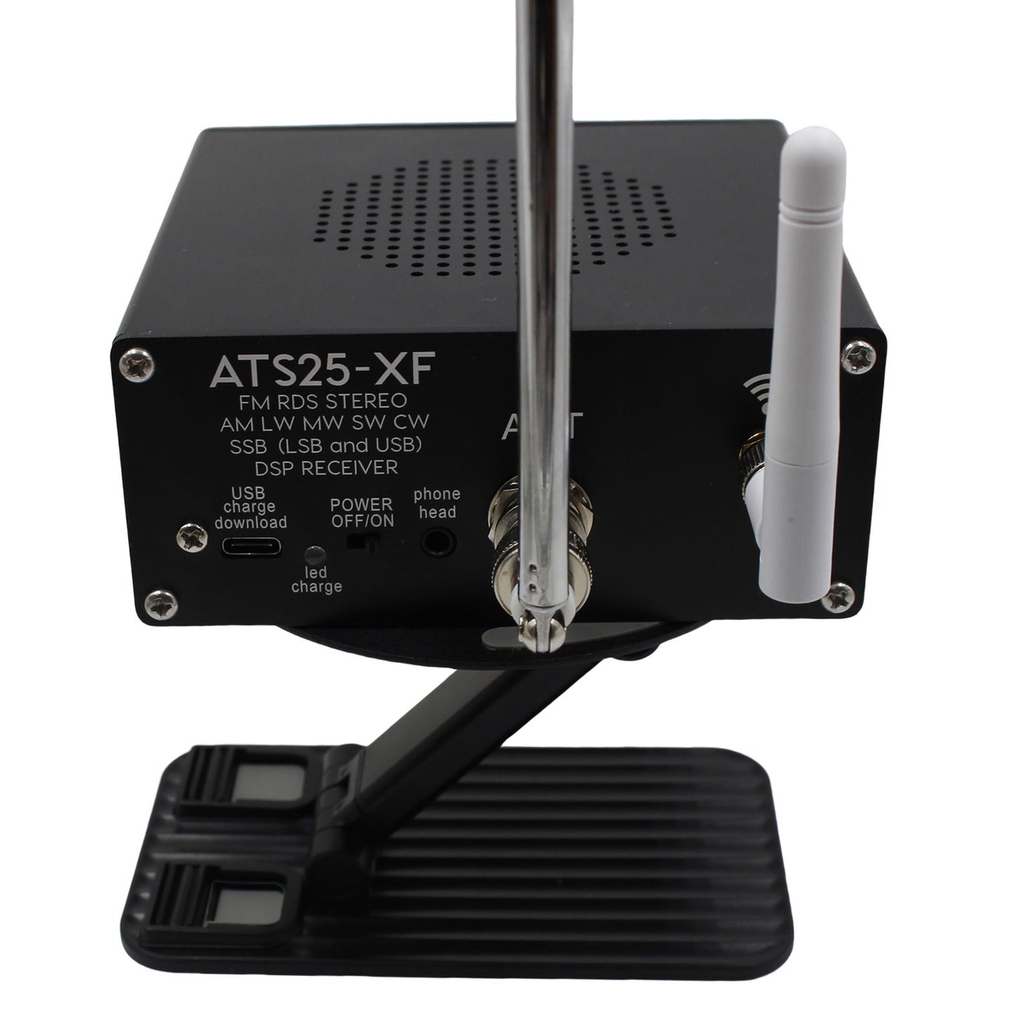 GOOZEEZOO 2025 Si4732-A10 ATS25-XF V4.2 Portable Shortwave Radio Receiver Adds CW, FT8, RTTY, PSK, Hell Decoding Function WiFi Function FM LW AM SSB RDS Full Band Radio Receiver with 2pcs Donut Antenna