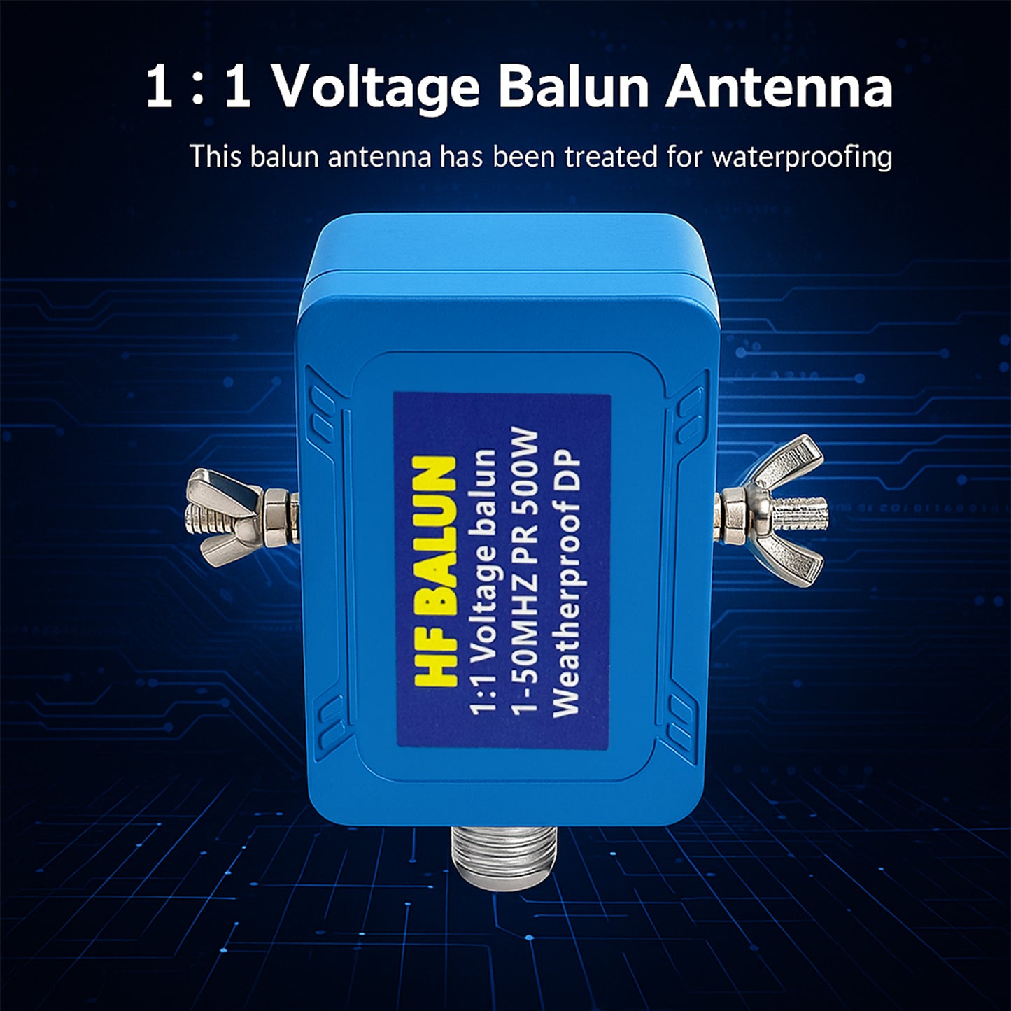 GOOZEEZOO Upgrade Balun Antenna 1:1 Dipole Antenna Shortwave Radio Antenna 1-50MHz 500Watt Balun for Ham with UHF Female (SO-239) Connector