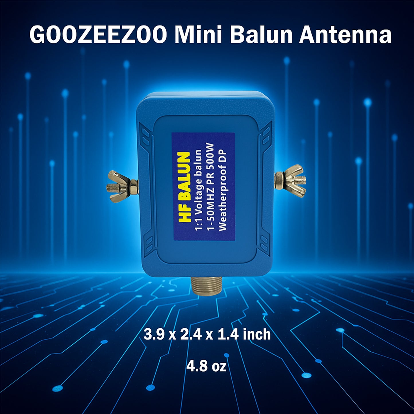 GOOZEEZOO Upgrade Balun Antenna 1:1 Dipole Antenna Shortwave Radio Antenna 1-50MHz 500Watt Balun for Ham with UHF Female (SO-239) Connector
