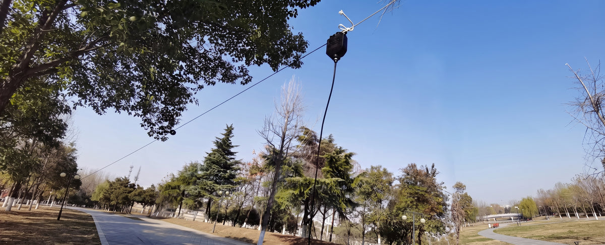 JYR8010-150W End Fed Half Wave Antenna, 150W Shortwave Radio Antenna, 8 Band 10m 12m 15m 17m 20m 30m 40m 80m Long Wire Antenna, 1:64 Balun No Tuning