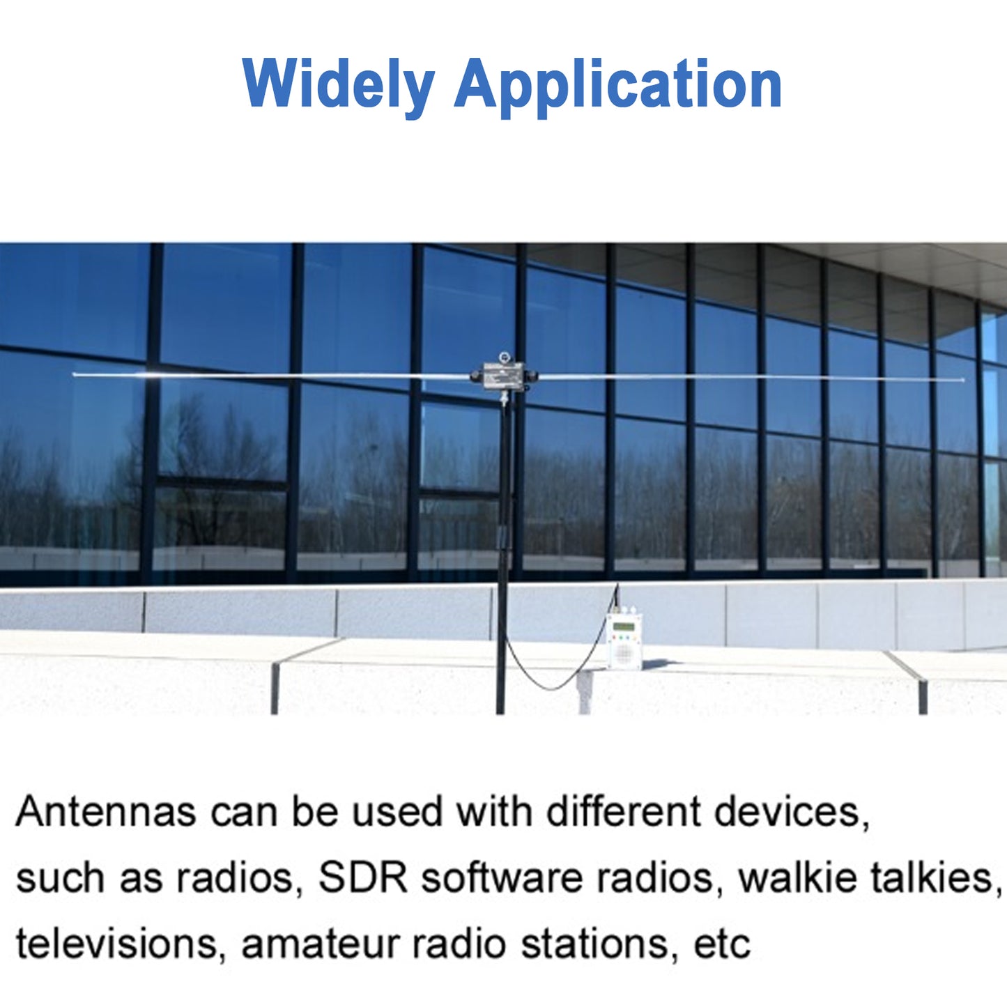 GA506 Portable Shortwave Radio Antenna, GOOZEEZOO Full Band Dipole Antenna Receiving: 2.3-899MHz Transmission: 90-450MHz SW/FM/AIR/UV/DTMB Outdoor Antenna for ham Radio