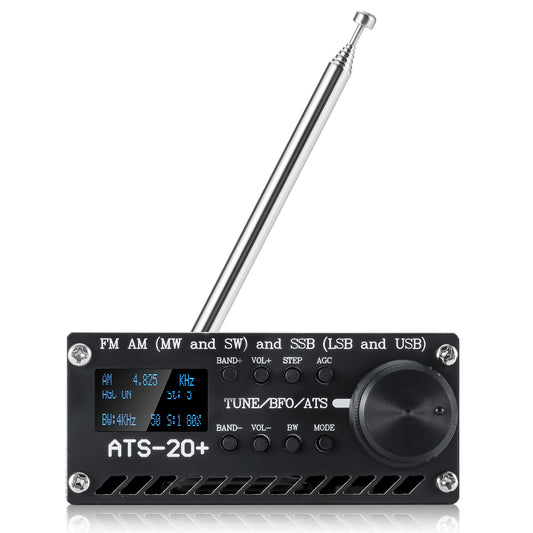Si4732 ATS-20+ Portable Shortwave Radio Receiver, GOOZEEZOO FM AM (MW SW) LW SSB (LSB USB) Full Band Radio Receiver, Big Speaker & Best Reception