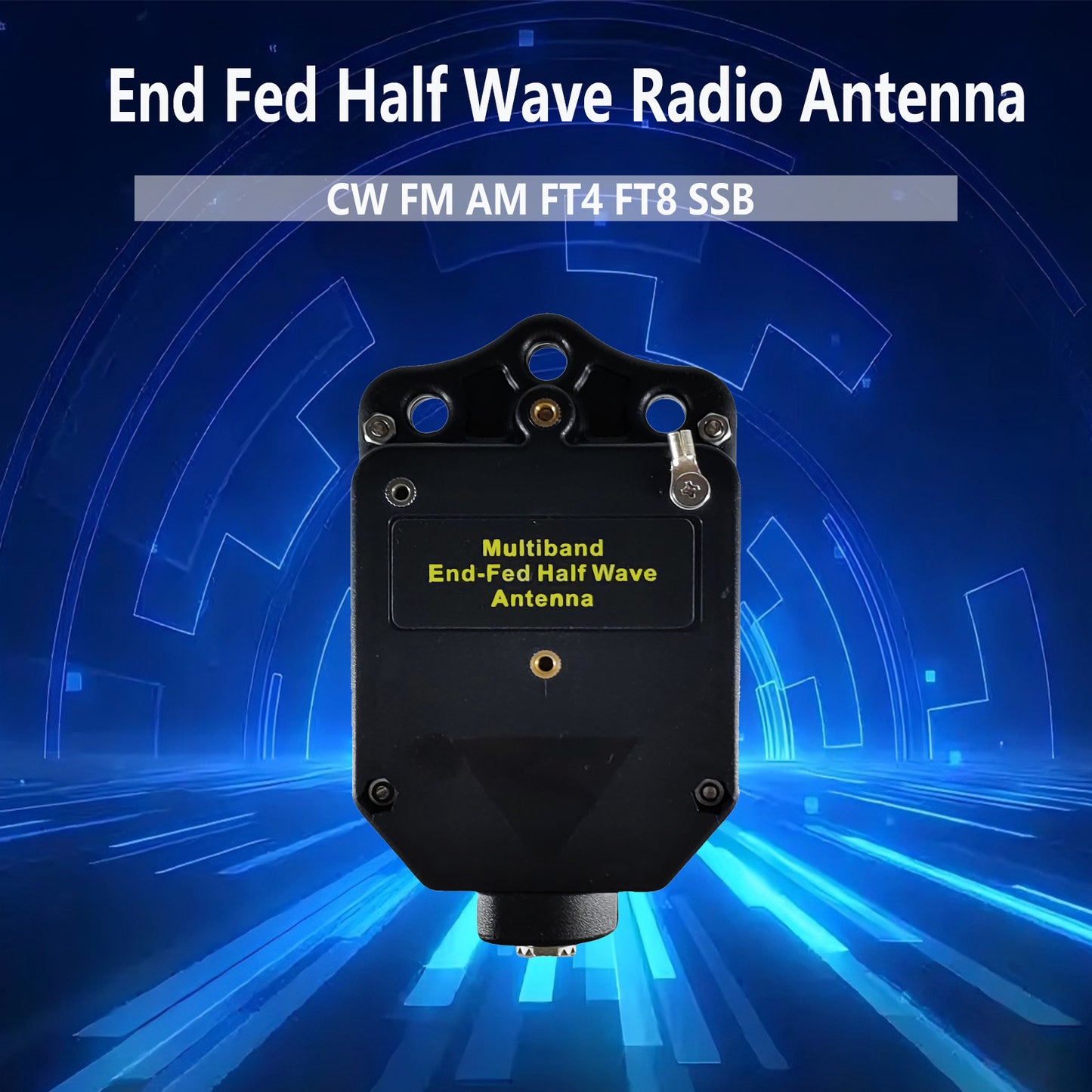 Upgraded 150W HF End Fed Antenna, 1-30MHz CW FM AM FT4 FT8 SSB End Fed Half Wave Radio Antenna 4 Band 8 Band for Outdoor 1:64 1:49