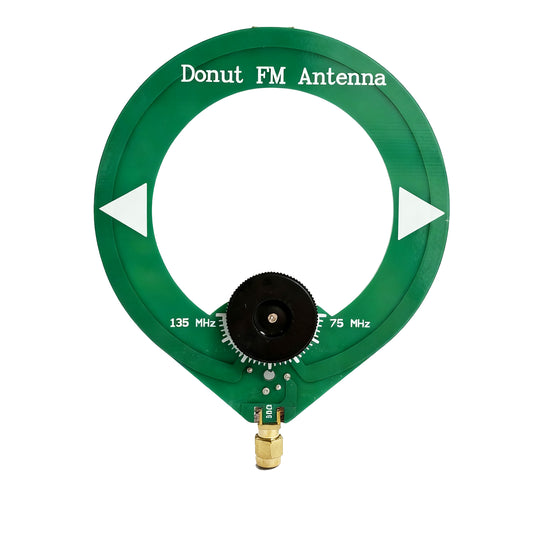 GOOZEEZOO Donut FM Mini Loop Antenna 75MHz-135MHz SMA Male Connector, 5W High Power
