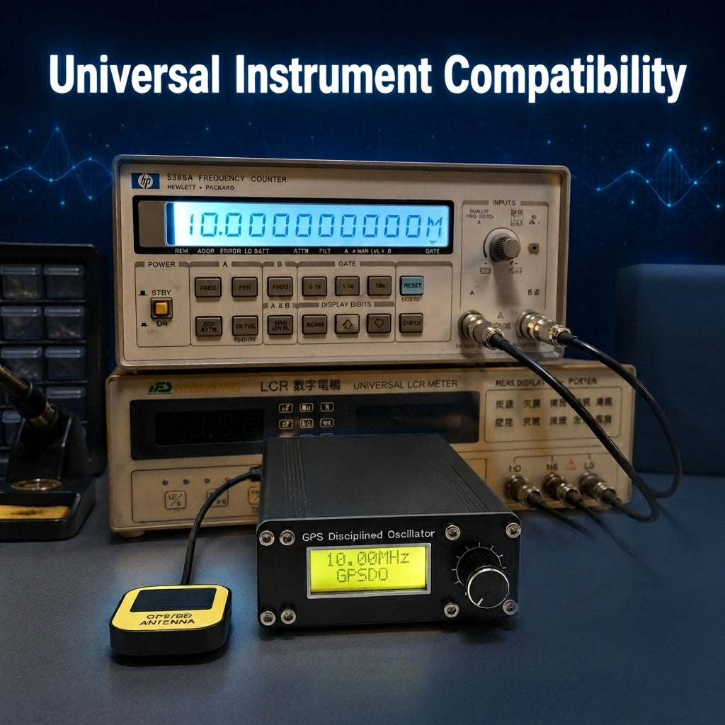 GPSDO Disciplined Oscillator, NEO-6M, ±0.001Hz High Precision ±0.001Hz High Precision, 10MHz Square Wave Real-time Data Monitoring, Compact GPSDO(Without Power Supply)