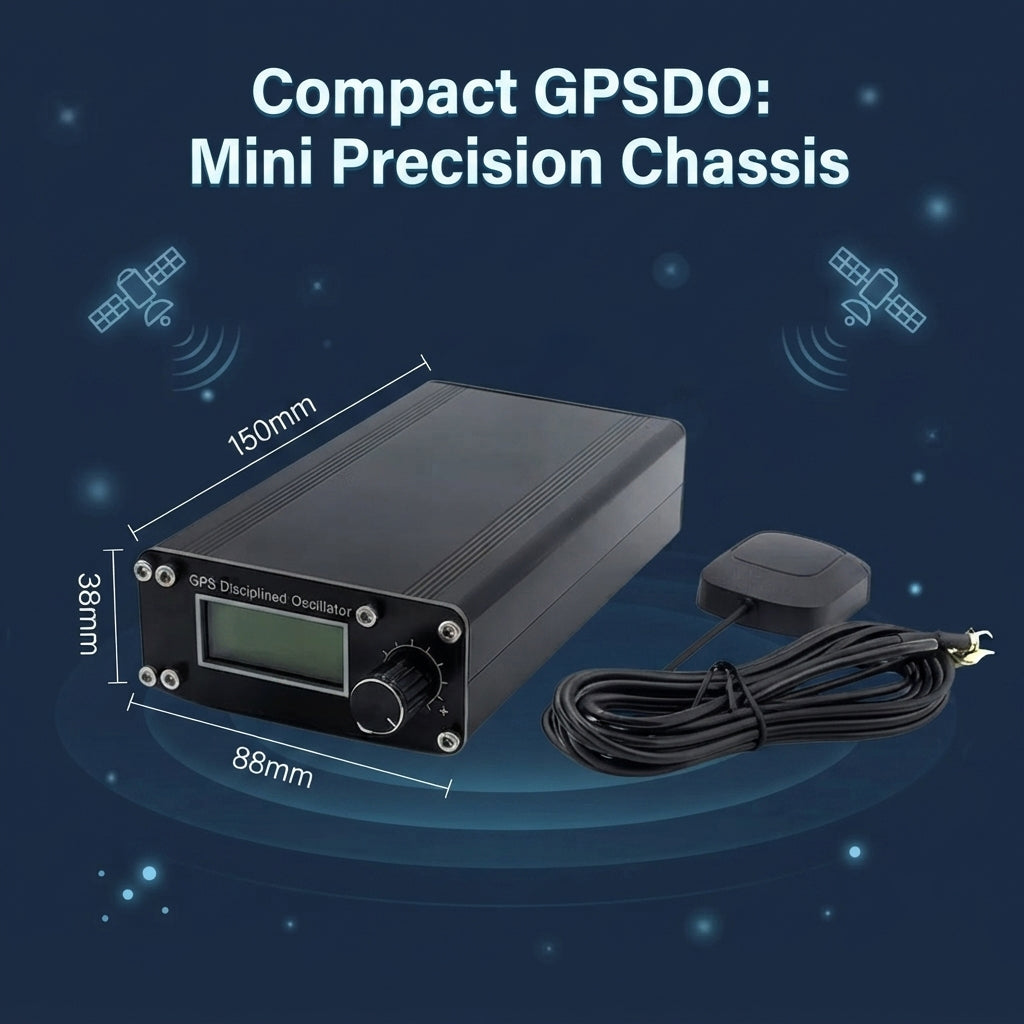 GPSDO Disciplined Oscillator, NEO-6M, ±0.001Hz High Precision ±0.001Hz High Precision, 10MHz Square Wave Real-time Data Monitoring, Compact GPSDO(Without Power Supply)