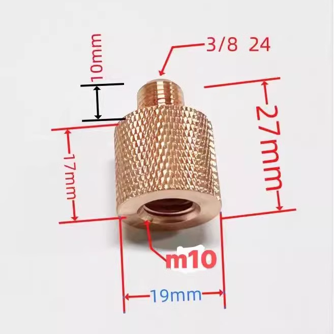 GOOZEEZOO 3/8 to M10 Aluminum Alloy Screw Mount Adapter for V Antenna JPC-12 JPC-7 JPC-350 HF Antenna