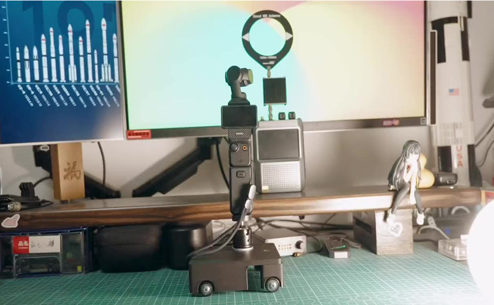 Donut WB Antenna, GOOZEEZOO 10KHz - 180MHz Mini Loop Antenna for Ham Radio Suitable for All Models of Radios, Walkie Talkies, SDR with Low Impedance Converter Built-in 600mAh Battery