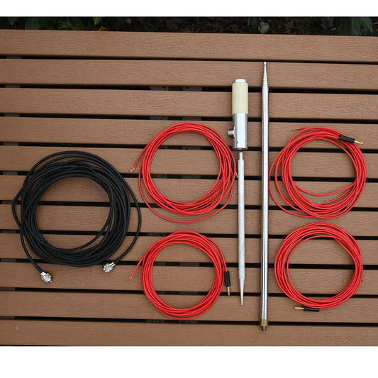 Portable GP Antenna for Ham Radio 14-30MHz 200W Full Band Tuned Antenna for USDX Radio Reception & Transmission (5 meters/16.4 Ft)