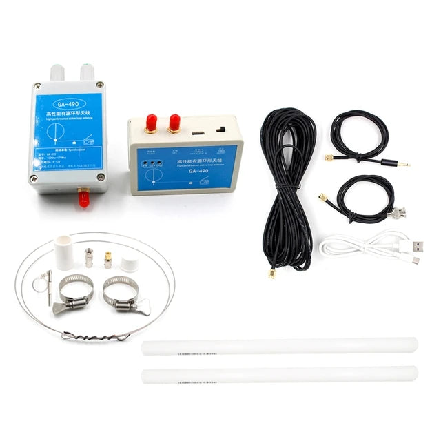 GOOZEEZOO GA490 DESHIBO Portable Active Loop Antenna 100kHz-179MHz MW/SW/Air Shortwave Radio Antenna Suitable for Desheng/Sangean/Malachite/TEF6686 Radio with 2600mAh battery