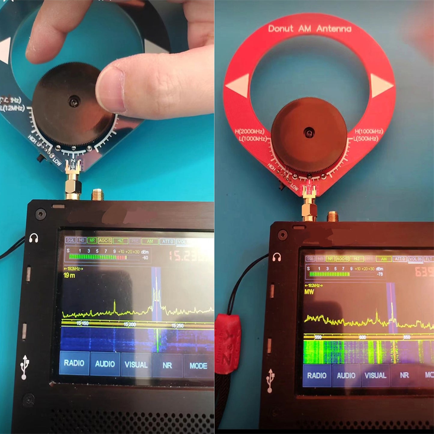 Donut AM Mini Loop Antenna Replacement for HFDY DSP1 DSP2 Malachite Receiver 500kHz-2000kHz