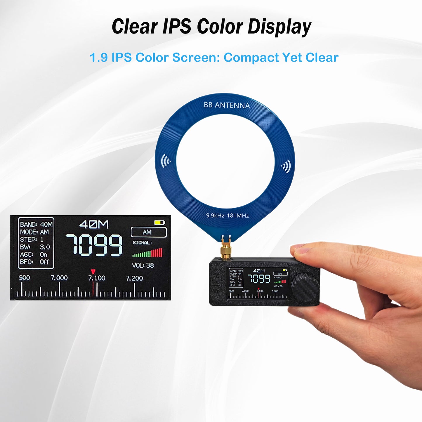 Si4732 Mini Radio Portable Shortwave Radio Receiver with 9" IPS Display |AM/FM/SW/LW/RDS Telescopic & Loop Antenna for Outdoor Adventures, Travel, and Daily Use